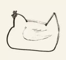 Mother Hen: I can't help getting excited when I create. 母雞:我創作了,我抑制不住兴奋。